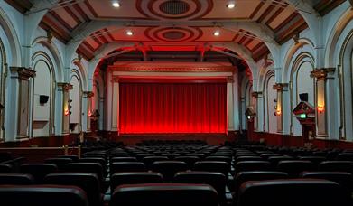 view of the seating looking at the screen