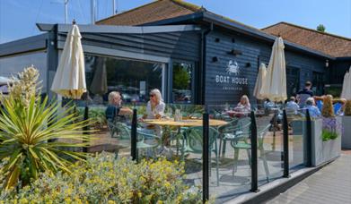 |Outside of the Boat House Cafe in Chichester|The outside of The Boat House Cafe