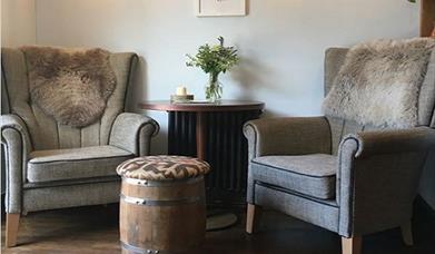 Two armchairs at The Half Moon