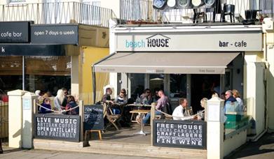 The outside of the Beach House bar cafe