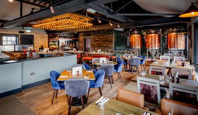 Inside dining area at Brewhouse & Kitchen Horsham