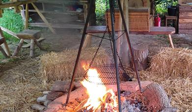 Fire pit outdoor dining