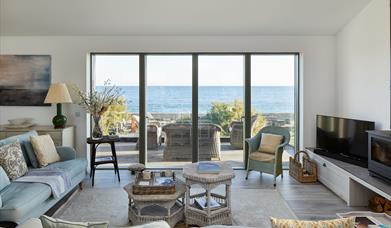 Living room overlooking the sea