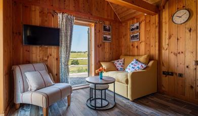 Views across countryside from sitting room
