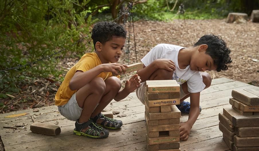 Children enjoying the Summer of Play event at Nymans, West Sussex