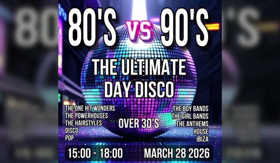 80's versus 90's, over 30's day Disco