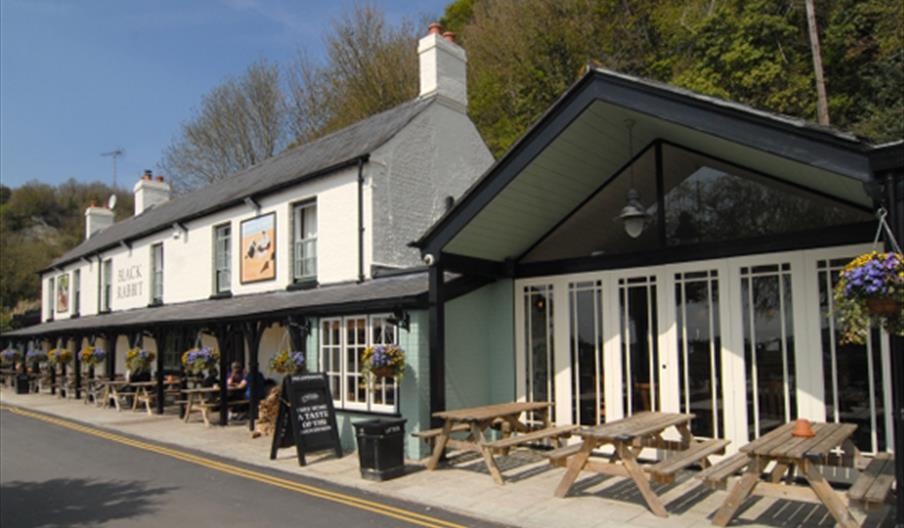 The outside of The Black Rabbit