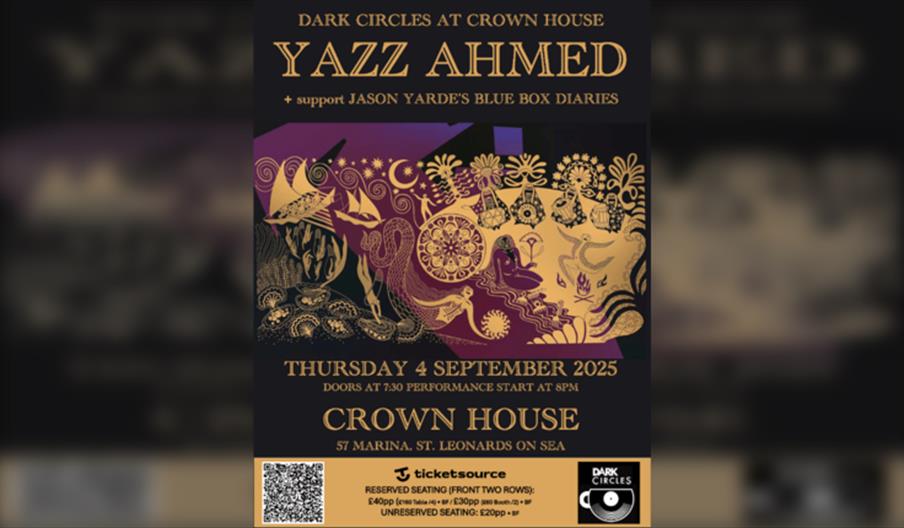 Dark Circles Presents Yazz Ahmed + Support From Jason Yarde's Blue Box Diaries At Crown House