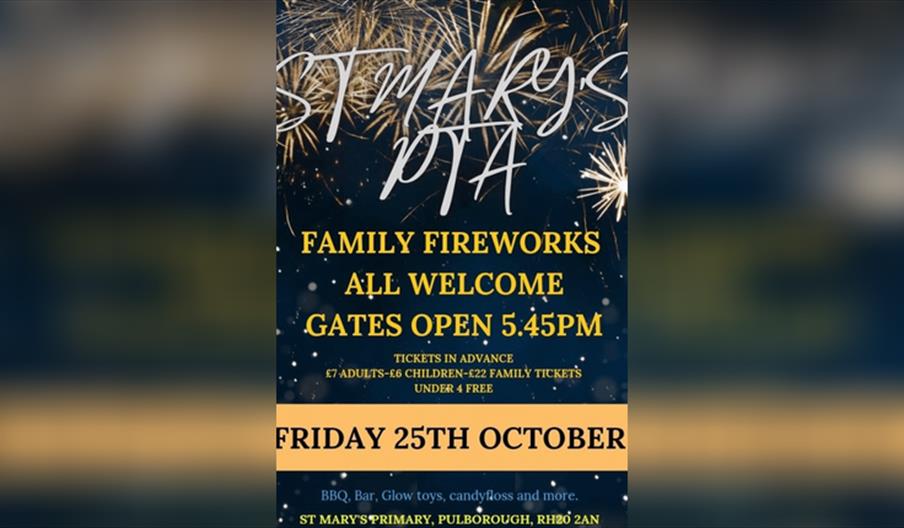Family Fireworks Night St Mary's Primary School Pulborough