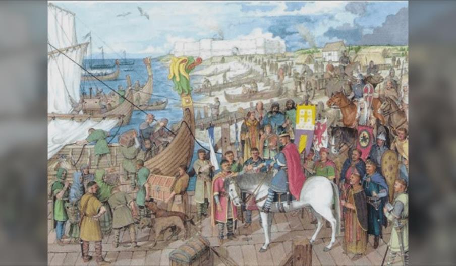 William's Victorious return to Pevensey - The First Ever Pictorial Reconstruction