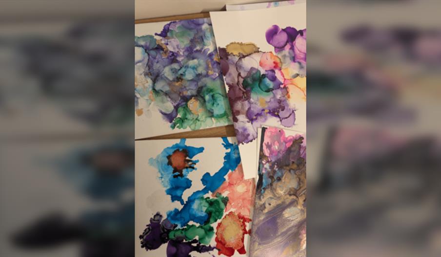 Alcohol Ink Tile Workshop