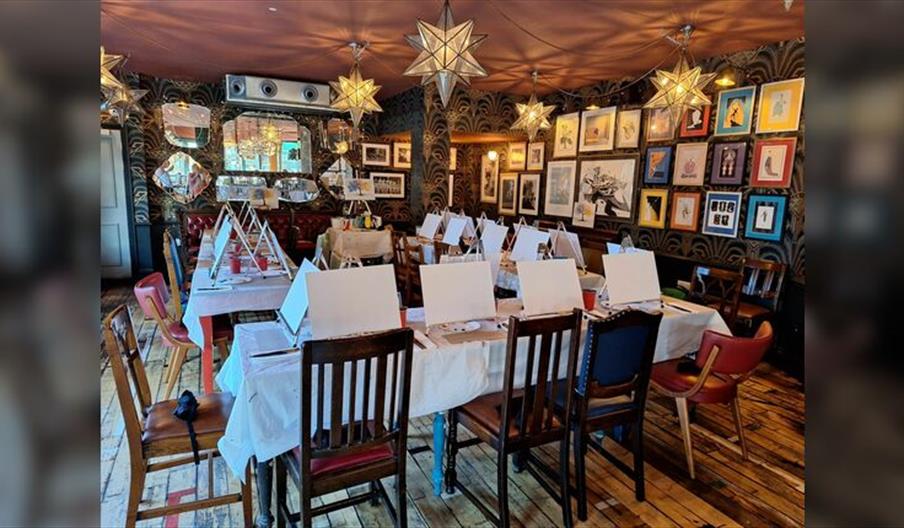 Painting party in Worthing: The Cricketers
