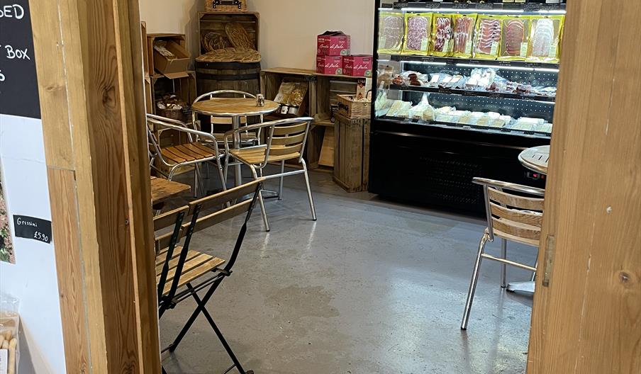 Cafe and deli shop area