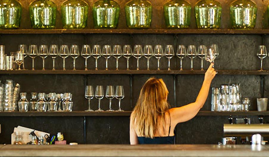 the bar