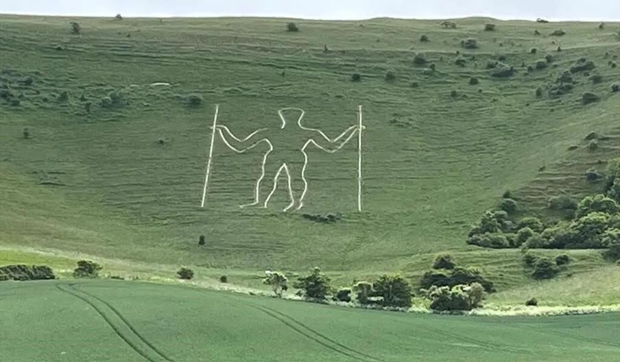 view of the long man etched into the downs
