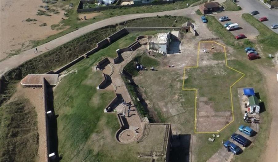 aerial view of the fort