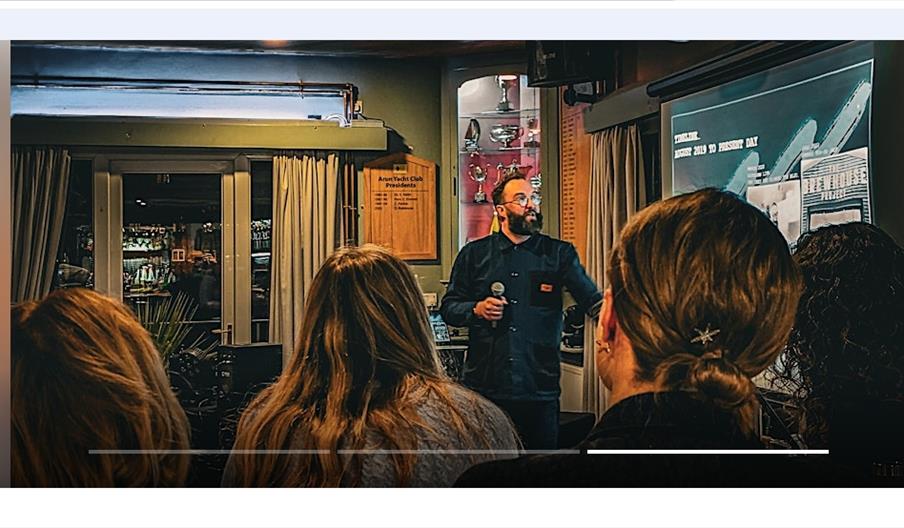man giving presentation