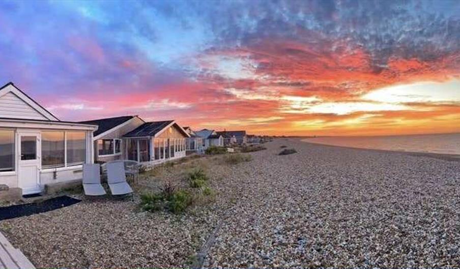 Seaspray Pagham at dawn with the beach to yourself