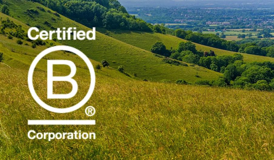 view of the downs with the BCorp logo