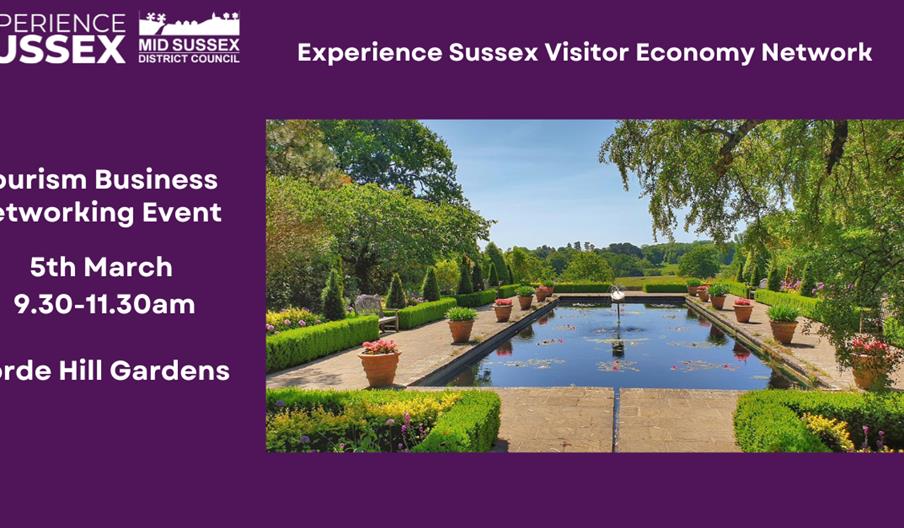 graphic with Borde HIll Garden image of the pool