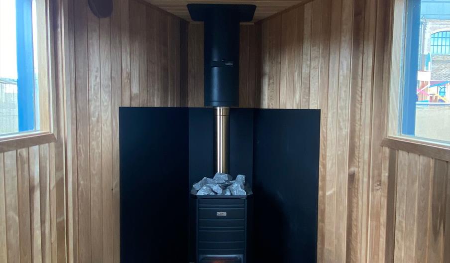 Inside of sauna