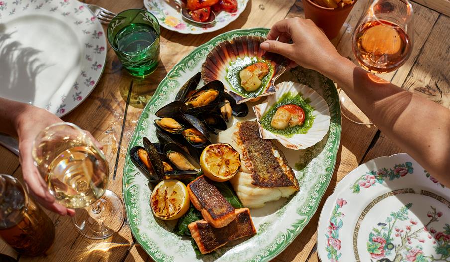 a seafood platter