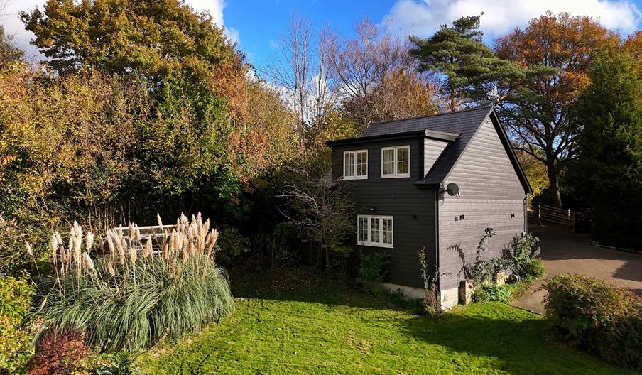 view of the cottage from the gardens