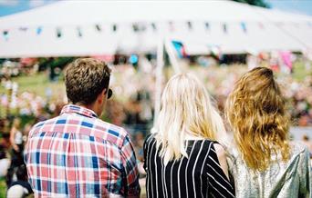 People at an outdoor fair