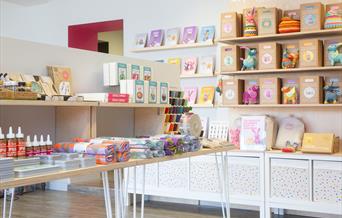 Maker Studios craft shop, full of yarns, patterns, patterns and craft kits