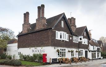 The outside of the Black Jug pub