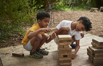 Children enjoying the Summer of Play event at Nymans, West Sussex
