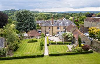 Country mansion in village