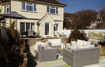 Alfresco dining area of Club Walk Beach House