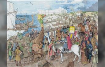 William's Victorious return to Pevensey - The First Ever Pictorial Reconstruction