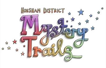 mystery trails rainbow image saying 'Horsham District Mystery Trails'