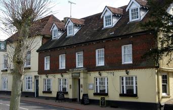 Front view of The Bent Arms pub