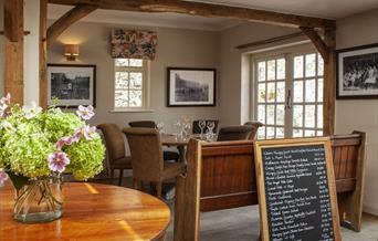 Inside dining area of The Angel Inn in Petworth