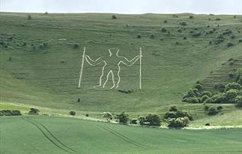 view of the long man etched into the downs