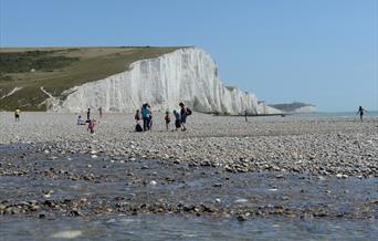 View of Seven Sisters Cliffs from Cuckmere Haven beach