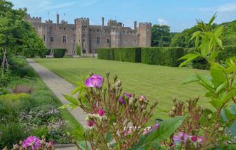 view of the castle from the garden