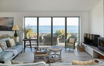 Living room overlooking the sea