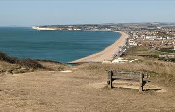 View from Seaford Head over Seaford Beach, Sussex, UK