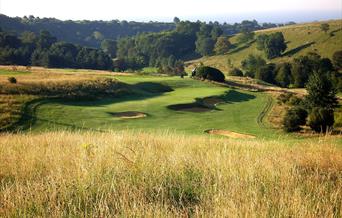 view of the golf course through the downs