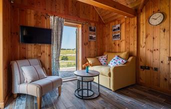Views across countryside from sitting room