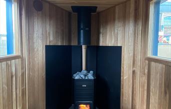 Inside of sauna
