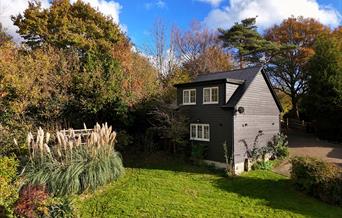 view of the cottage from the gardens