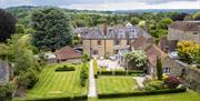 Country mansion in village