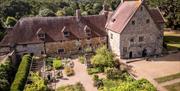 Michelham Priory House & Gardens aerial view of  house