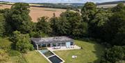 aerial shot of Embers West Sussex set in 2 acres of fields and woodlands