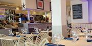 The inside of Into the Blue Steak and Seafood